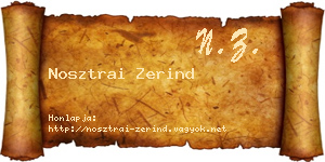 Nosztrai Zerind névjegykártya